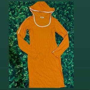 Orange Hoody-Dress